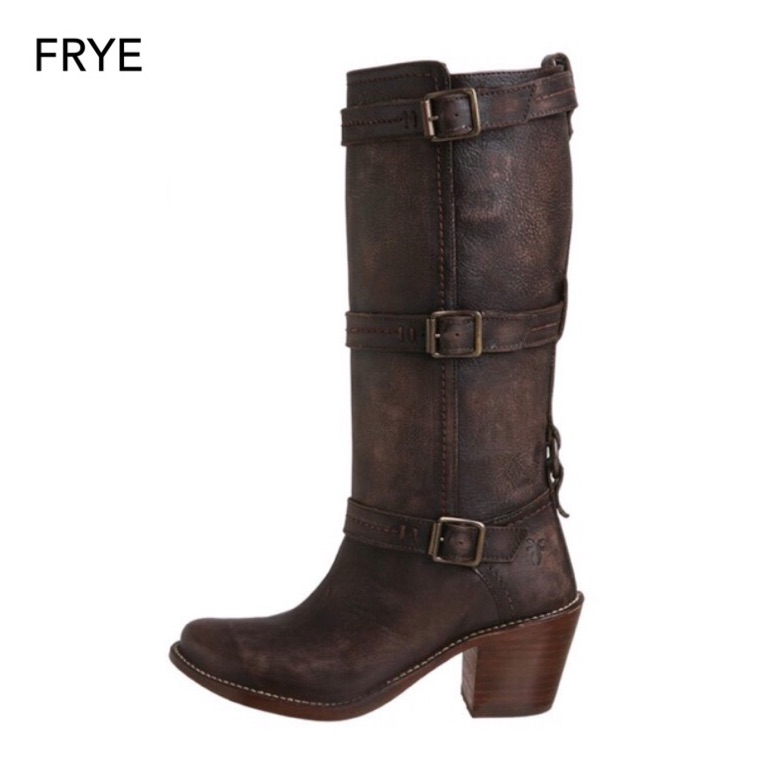 Frye Distressed 3 Strap Boots